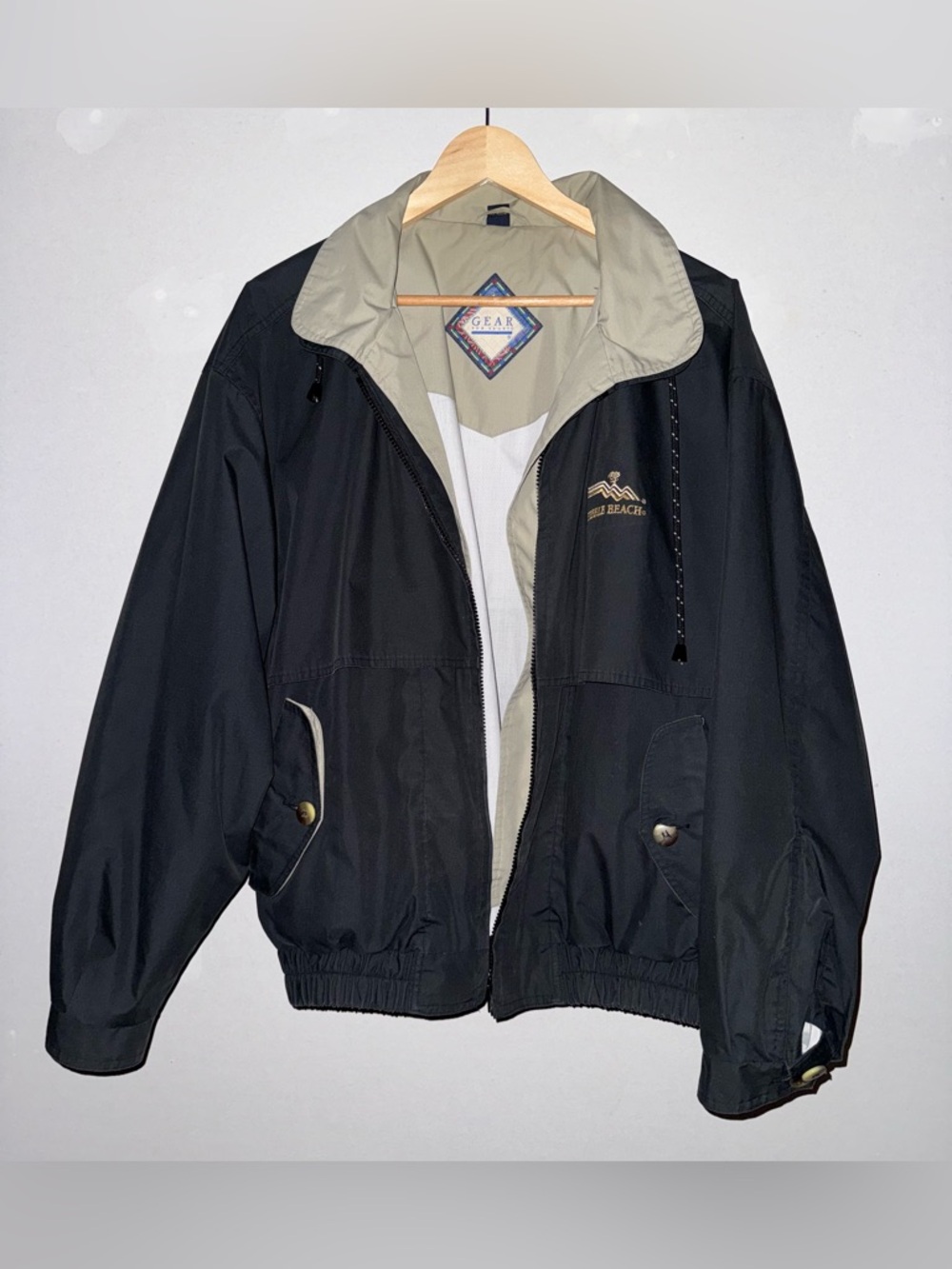 Vintage Gear for Sports windbreaker Rain Jacket Pebble Beach Golf 90s sz Medium